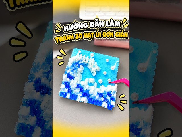 The Easiest Way to Make 3D Perler Bead Art #tutorial #handmade #shorts