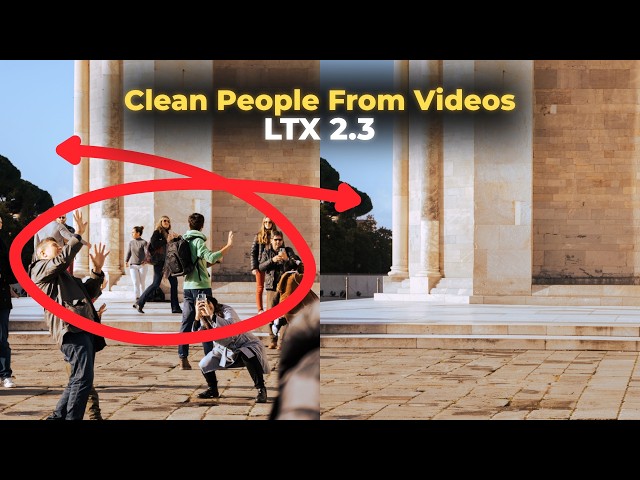 Remove People From Videos | Clean Plate Generation | LTX 2.3 ComfyUI