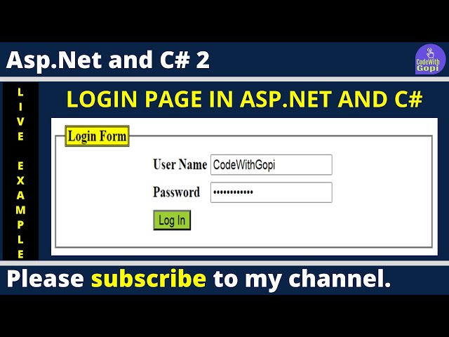 🔐 Create a Login Page in ASP.NET with SQL Database | Full Tutorial
