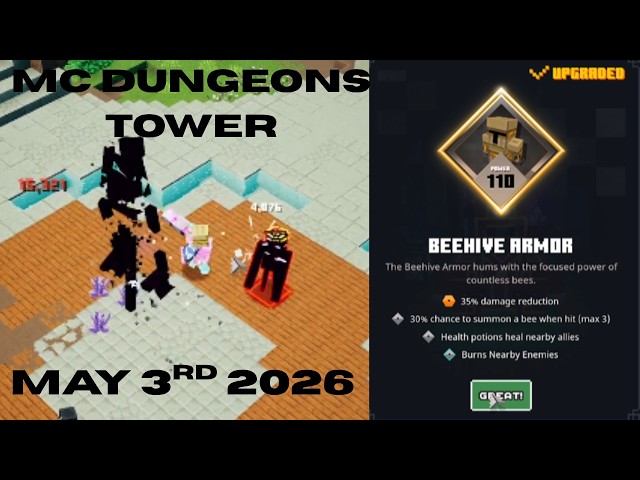 MINECRAFT DUNGEONS TOWER - MAY 3RD 2026 - EASY AND SIMPLE GUIDE