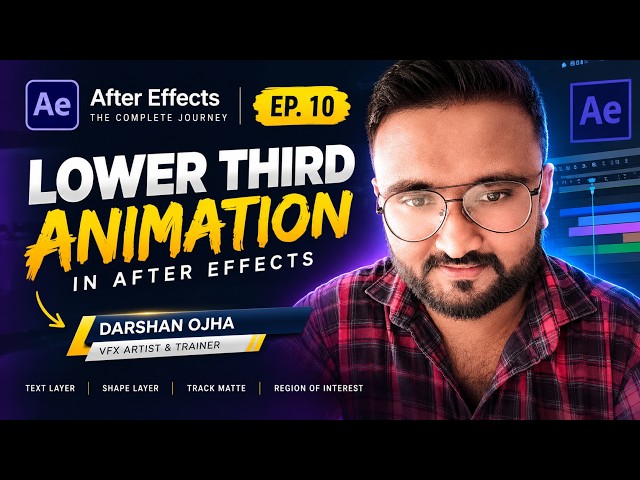 EP. 10- After Effects Lower Third Animation Tutorial | Motion Graphics | Artist Darshan