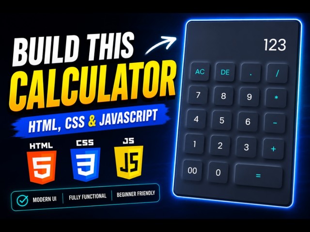 Build a Modern Calculator with HTML, CSS & JavaScript
