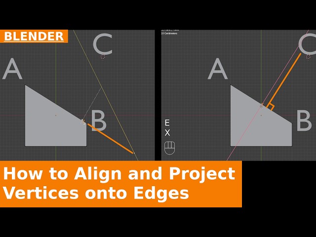 How to Align and Project Vertices onto Edges in Blender | Tutorial