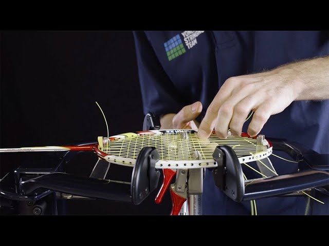 Professional badminton racket stringing in 10 steps