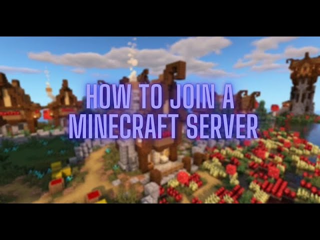 How to join a Minecraft server (Java)