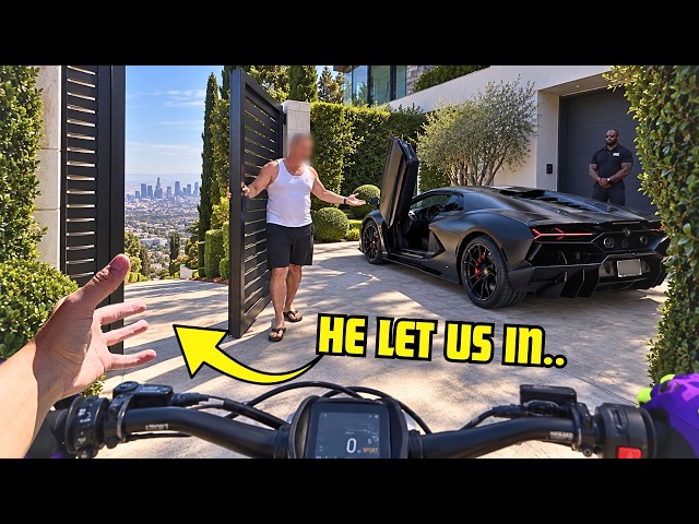Riding the SECRET streets of the HOLLYWOOD HILLS to CELEBRITY HOMES (E-Bike POV)