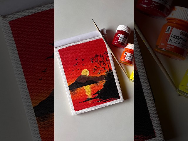 poster colours on canvas #art #drawing #shorts