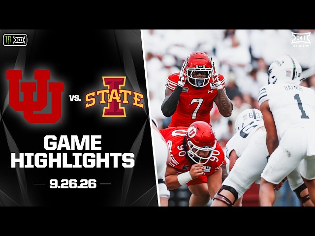 #15 Utah vs. Iowa State Highlights | 2026 Monster Energy Big 12 Football