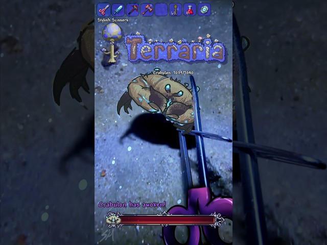 fishing in the glowing mushroom biome #terraria #fishing #animation #shorts