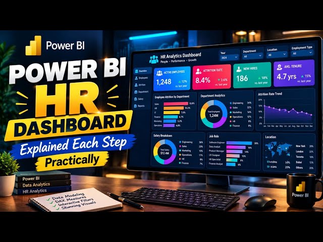 Power BI HR Analytics Dashboard Tutorial 2026 | Employee Attrition & Headcount Project