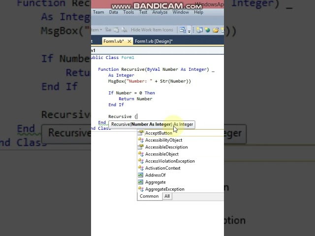 How to create Recursive Function in VB.Net