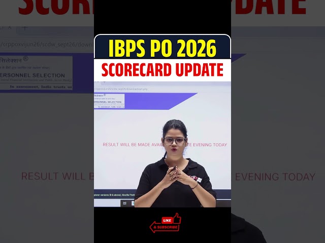 IBPS PO 2026 Scorecard Update #ytshorts #ibpspo