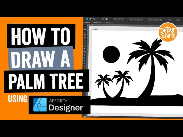 How to Draw a Palm Tree. Clipart Simplified using Affinity Designer. Create Summer Art.
