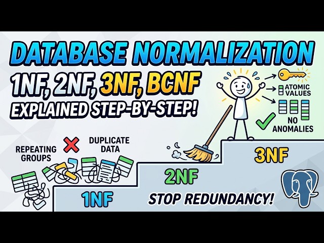 Database Normalization Explained: 1NF, 2NF, 3NF & BCNF
