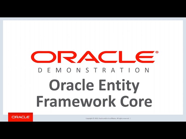 Oracle Entity Framework Core Introduction