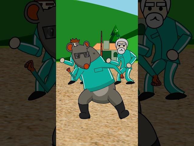 When the Dancing Rat enters Squid Game 🐭 #shorts #babyduck
