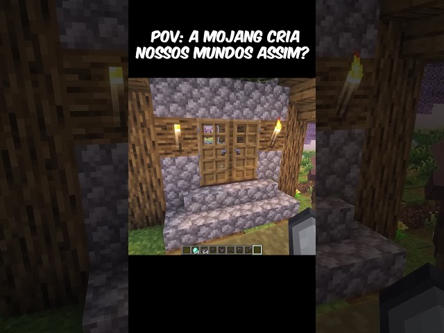 Então é assim que a mojang cria nossos mundos? #minecraft #viral #memes #shorts #pov