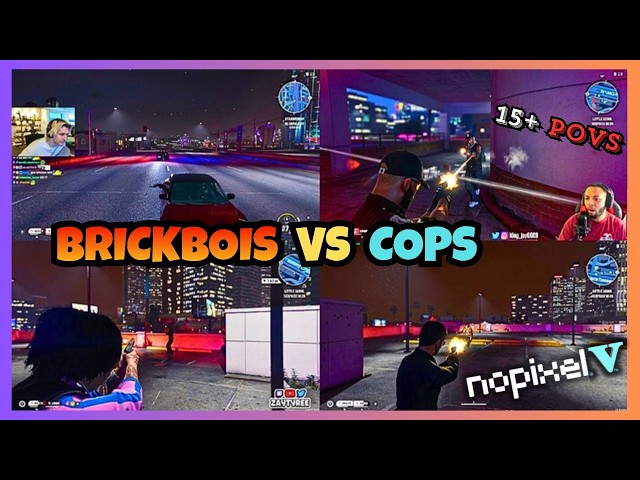 🧱BRICKBOIS vs PD Shootout to Save Marty I MULTI POV I NoPixel V GTA RP