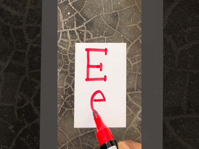 easy letter drawing E