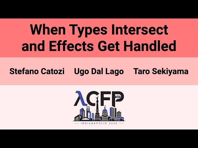 [ICFP'26] When Types Intersect and Effects Get Handled