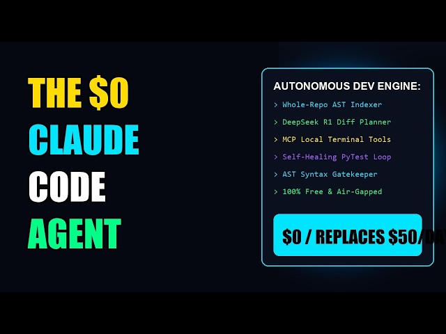 Build an Autonomous AI Software Engineer in Python for $0 (Claude Code Alternative)