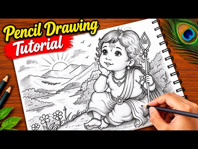 Easy Murugan Drawing Tutorial | Lord Murugan Pencil Sketch Step by Step tutorial for beginners 