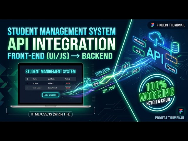 Student Management System with API Integration | HTML, CSS, JS & Python FastAPI (Full Project)