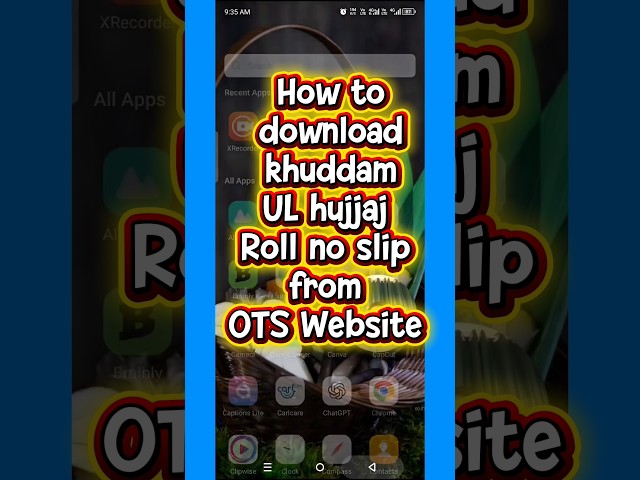 Khuddam ul Hujjaj 2027 Roll No Slip Download | OTS Roll Number Slip Kaise Download Karein?