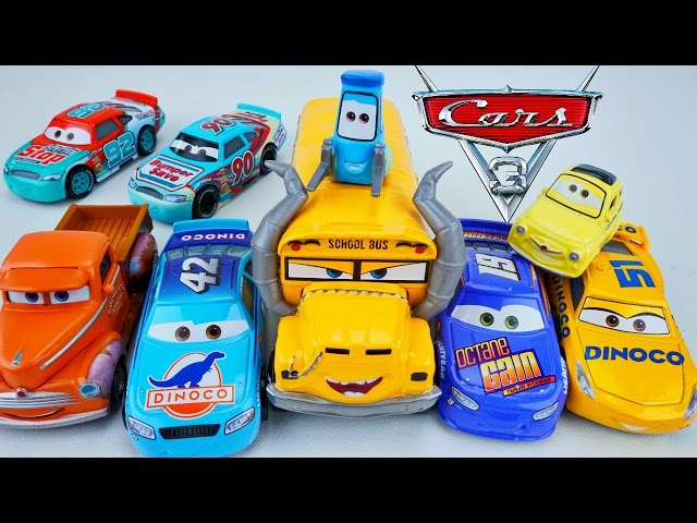 CARS 3 NEW DIE CASTS MISS FRITTER SMOKEY DINOCO CRUZ OCTANE GAIN