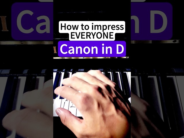 Canon in D - easy piano tutorial