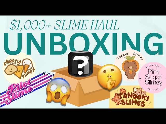 MASSIVE $1,000 slime haul~ unboxing slimes from all over the world!