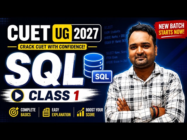 CUET UG Computer Science | SQL | Lec 1 | By Abhishek Sir (BHU)