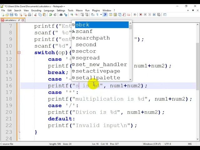 Simple Calculator in C Programming | Beginner C Project for Diploma Students
