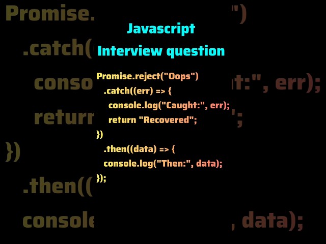 Javascript Promises interview question