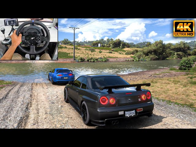 Nissan Skyline R34 GTR & Toyota Supra | Forza Horizon 5 | Thrustmaster T300RS gameplay