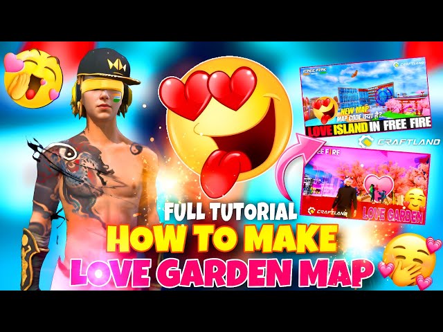 😱 How To Make Love 💕 Garden Map 😍 In Free Fire Craftland | VIP GAMERS #freefire #craftland #love