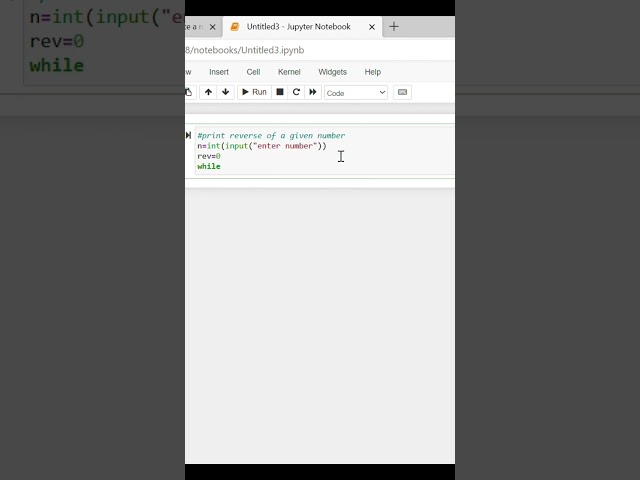 #print reverse of a number given by user...... #coding #program #code #python