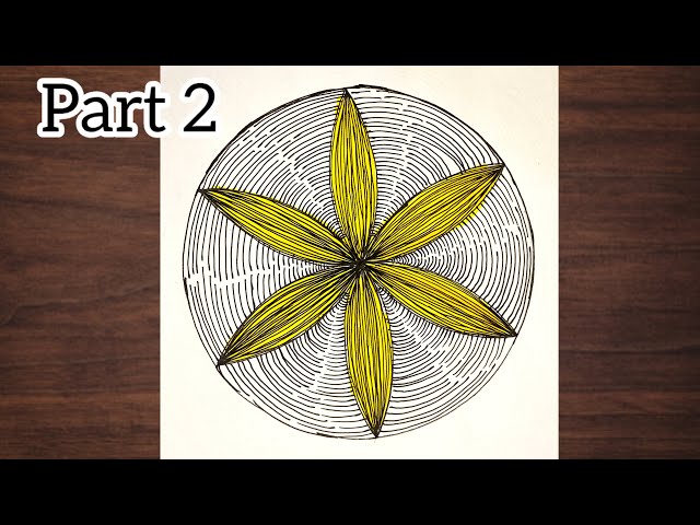 Part 2 Easy circle pattern for beginner | step by step | Drawing Tutorial | doodle art #art #zen