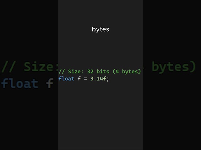 10 Basic Data Types and Their Size in C++ #cplusplus #jobinterviewquestions