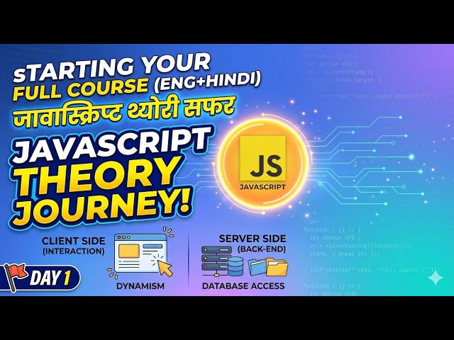 JavaScript Tutorial #1 | What is JavaScript ? Client Side vs Server Side