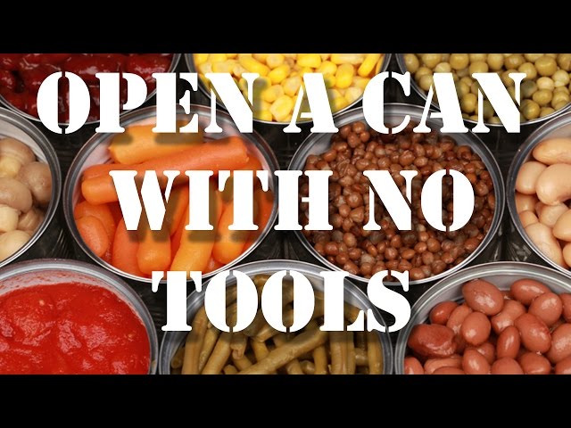 How To Open A Can With NO TOOLS (Easy Method)