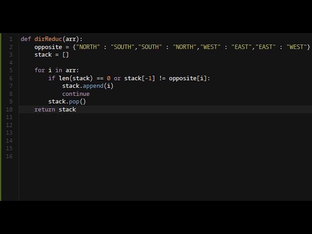 Python - Directions Reduction | Codewars 5KYU