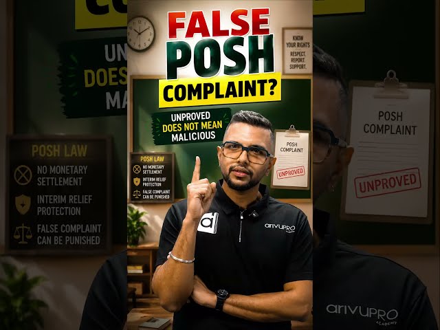 Can a False POSH Complaint Lead to Action? | ArivuPro