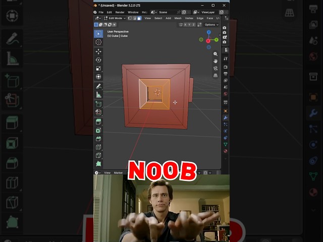 Blender Noob vs PRO: Select Similar Face Perimeters! 🤯 Quick & Easy || #blender #3d #tutorial #cgi