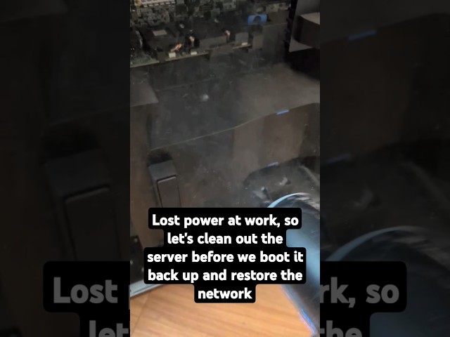 Lost power, no internet means server cleaning #networking #techsupport