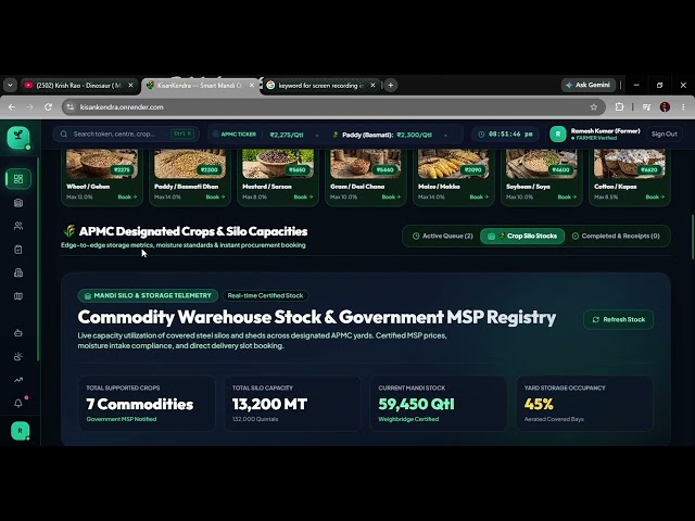 KisanKendra — Smart Mandi Queue & Token System | Web App Demo 🚀