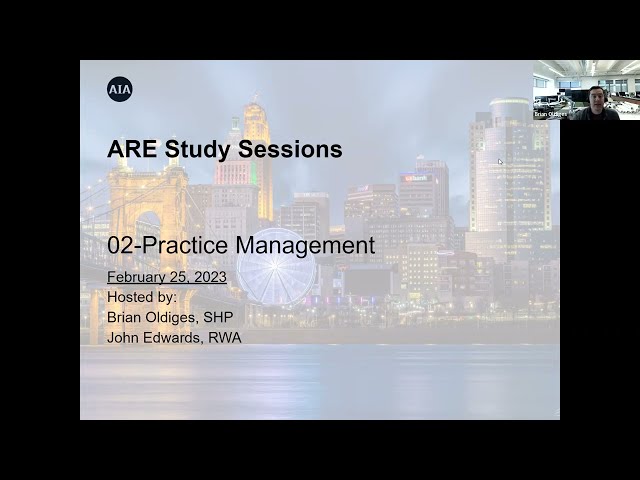 ARE Study Session - Practice Management (PcM)