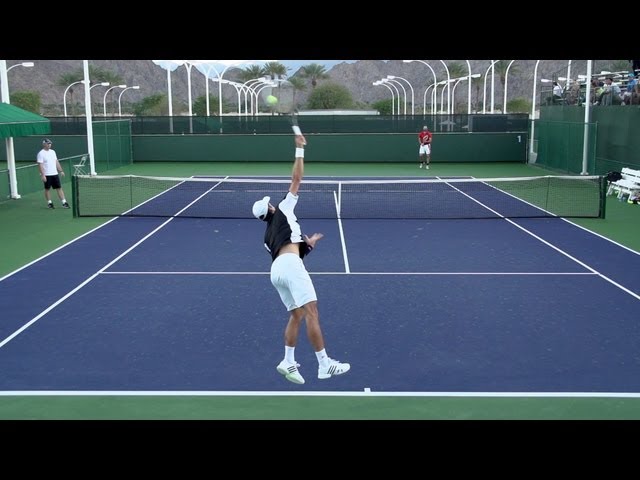 Novak Djokovic Serve In Super Slow Motion 2 - Indian Wells 2013 - BNP Paribas Open