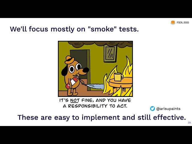 Lecture 03: Troubleshooting & Testing (FSDL 2022)