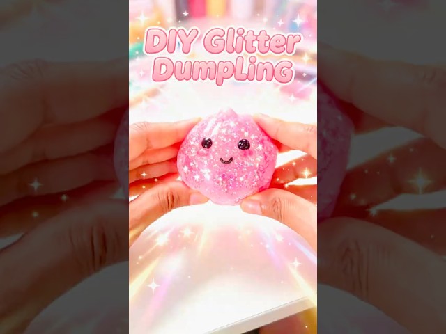 DIY Viral Dumpling Glitter Squishy!! ✨🥟 #diy #squishy #craft